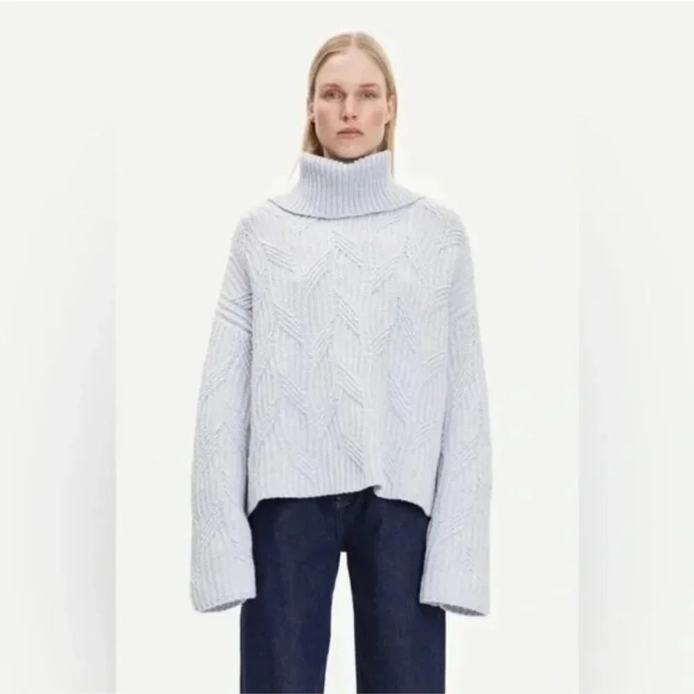SAMSOE SAMSOE Women Kei turtleneck 11250 Color Gray Dawn Size Medium - Picture 3 of 14